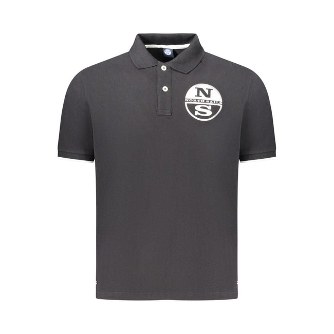 North Sails Black Cotton Men Polo Shirt North Sails
