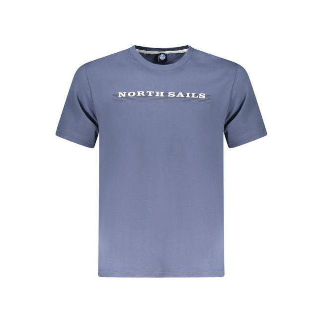 North Sails Blue Cotton Men T-Shirt North Sails