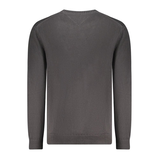 Tommy Hilfiger Black Cotton Men Sweater Tommy Hilfiger