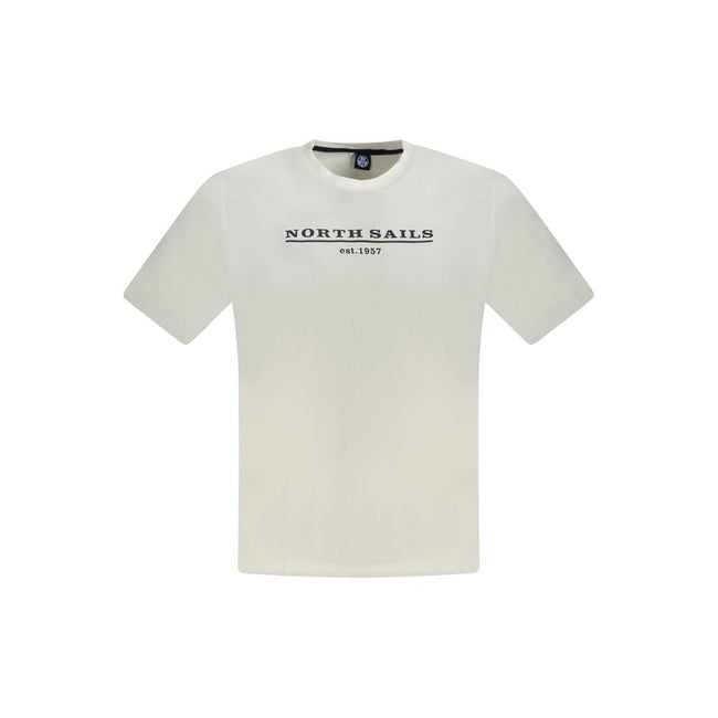 North Sails White Cotton Men T-Shirt North Sails