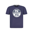 North Sails Blue Cotton Men T-Shirt North Sails