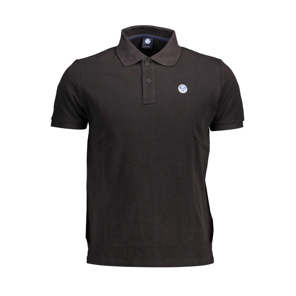 North Sails Black Cotton Men Polo Shirt North Sails