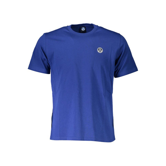 North Sails Blue Cotton Men T-Shirt North Sails