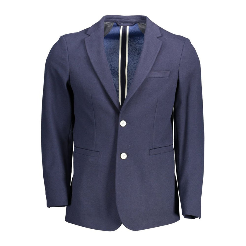 Gant Blue Cotton Men Jacket Gant