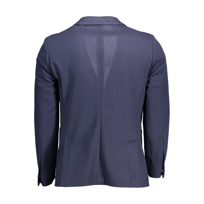 Gant Blue Cotton Men Jacket Gant