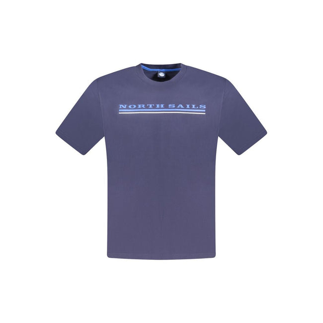 North Sails Blue Cotton Men T-Shirt North Sails