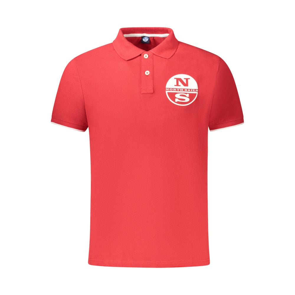 North Sails Red Cotton Men Polo Shirt North Sails