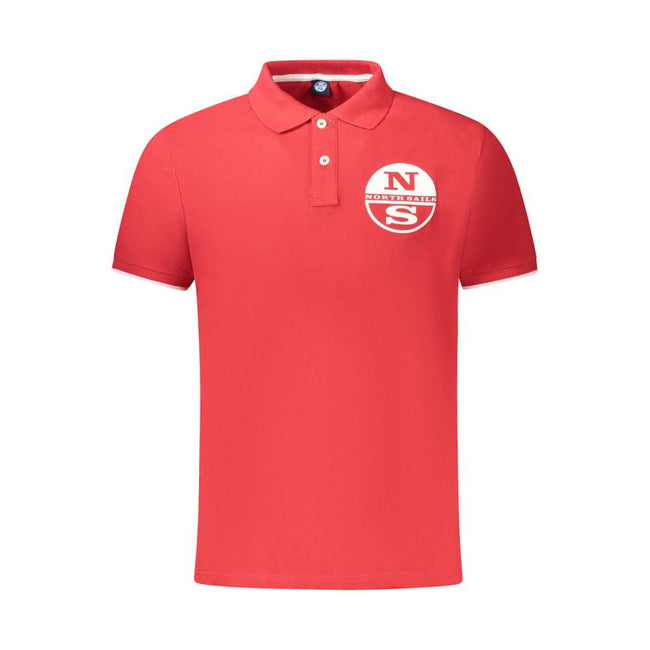 North Sails Red Cotton Men Polo Shirt North Sails