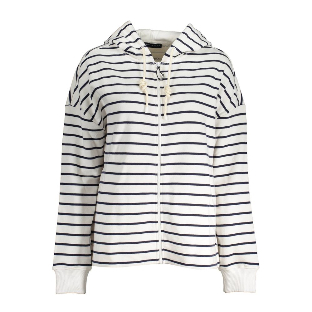 North Sails White Cotton Women's Hooded Sweater North Sails