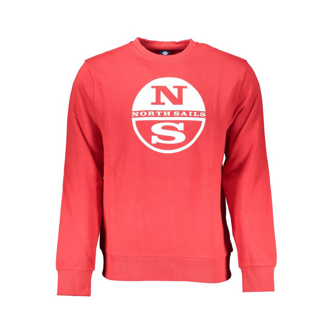 North Sails Red Cotton Men Sweater North Sails
