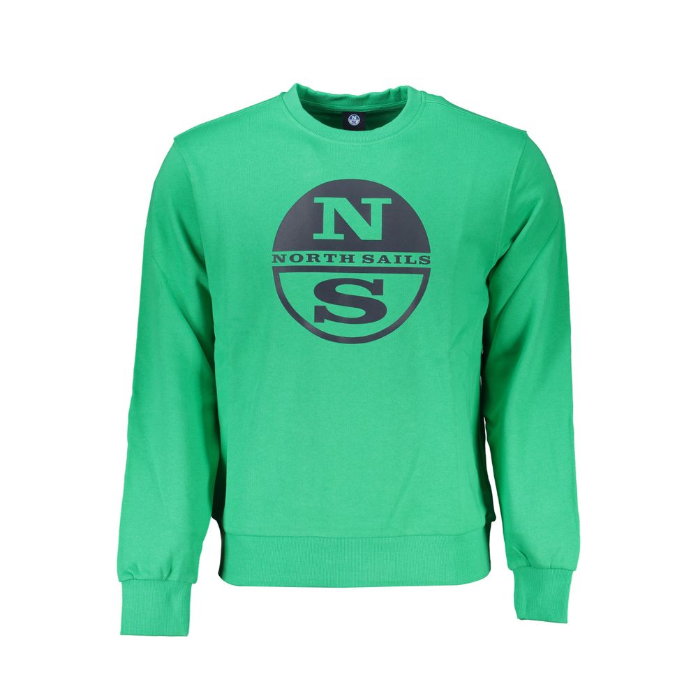 North Sails Green Cotton Men Sweater North Sails