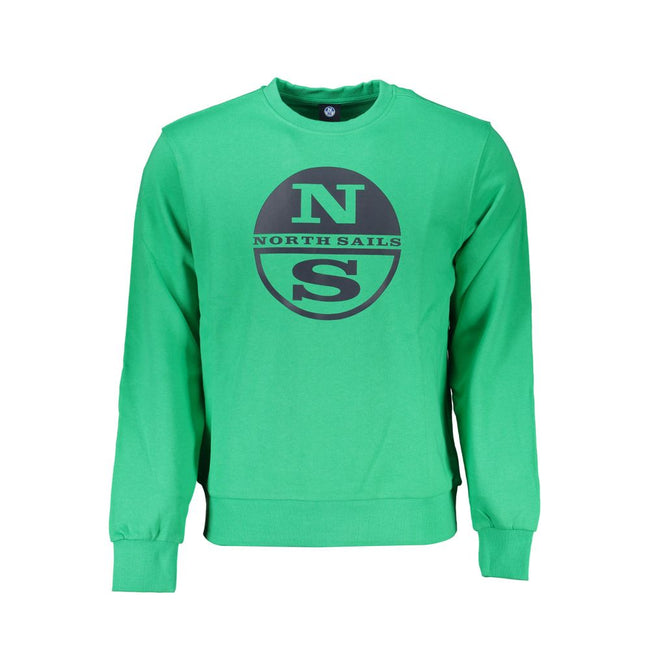 North Sails Green Cotton Men Sweater North Sails