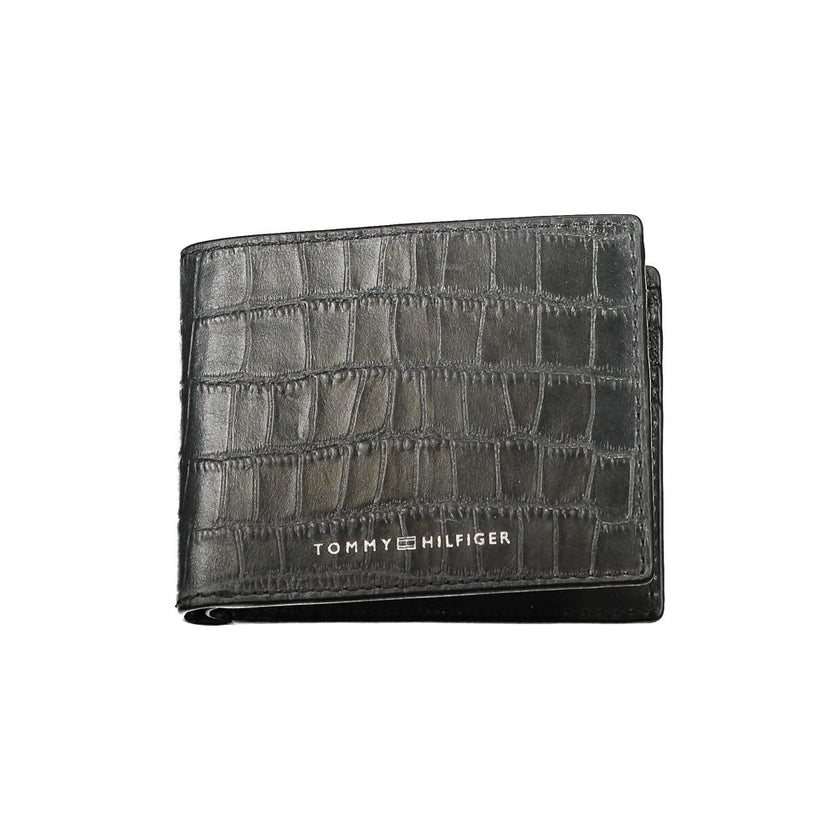 Tommy Hilfiger Black Leather Men Wallet Tommy Hilfiger