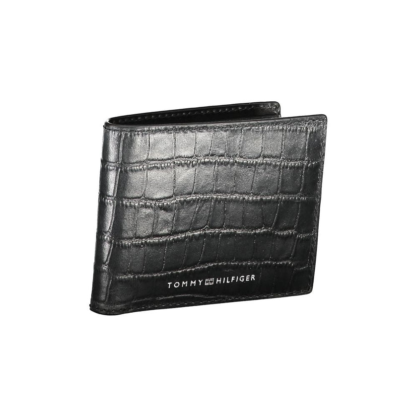 Tommy Hilfiger Black Leather Men Wallet Tommy Hilfiger