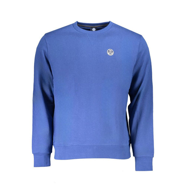 North Sails Blue Cotton Men Sweater North Sails
