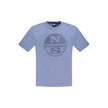North Sails Blue Cotton Men T-Shirt North Sails