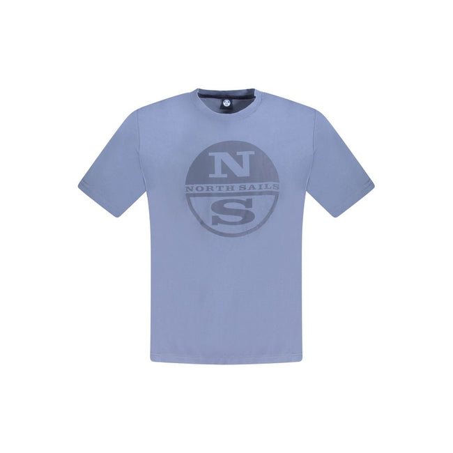 North Sails Blue Cotton Men T-Shirt North Sails