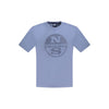North Sails Blue Cotton Men T-Shirt North Sails