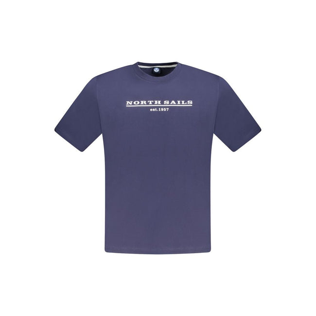 North Sails Blue Cotton Men T-Shirt North Sails