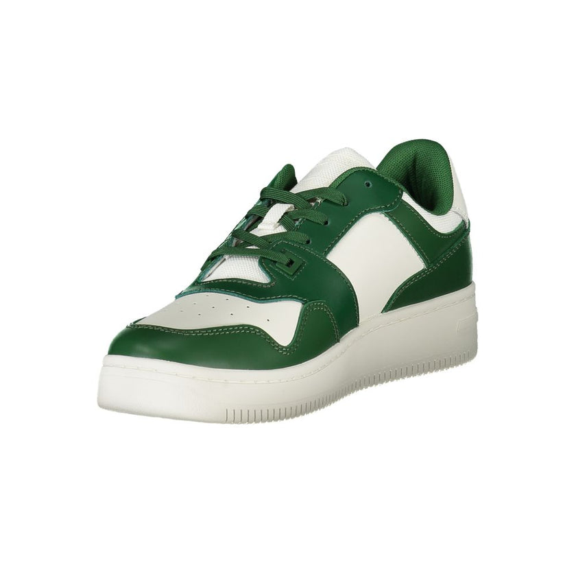 Tommy Hilfiger Green Leather Men Sneaker Tommy Hilfiger