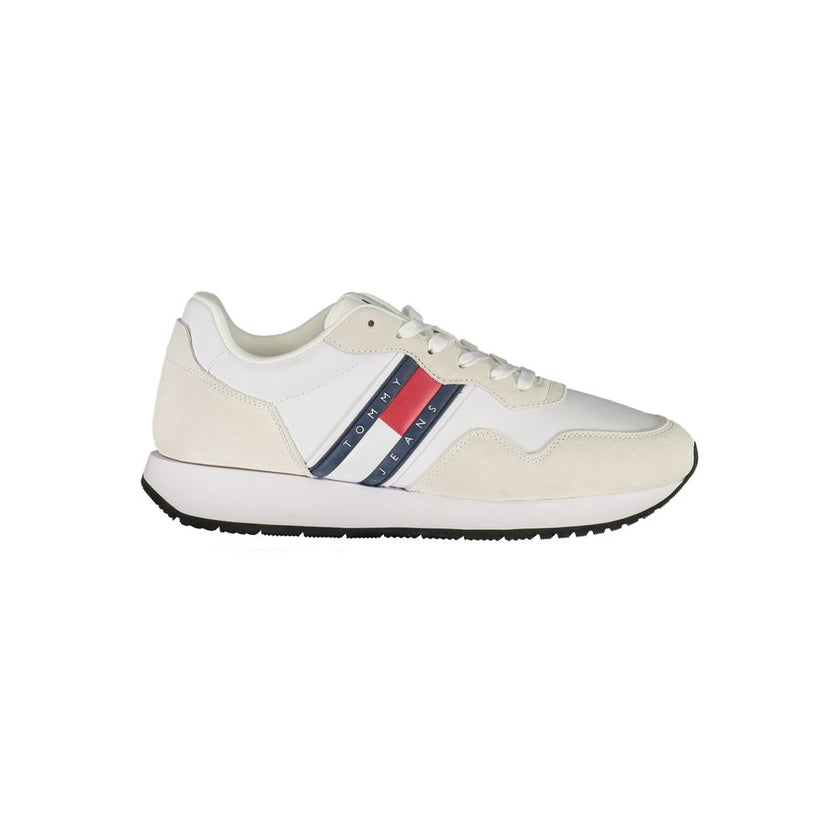 Tommy Hilfiger White Leather Men Sneaker Tommy Hilfiger