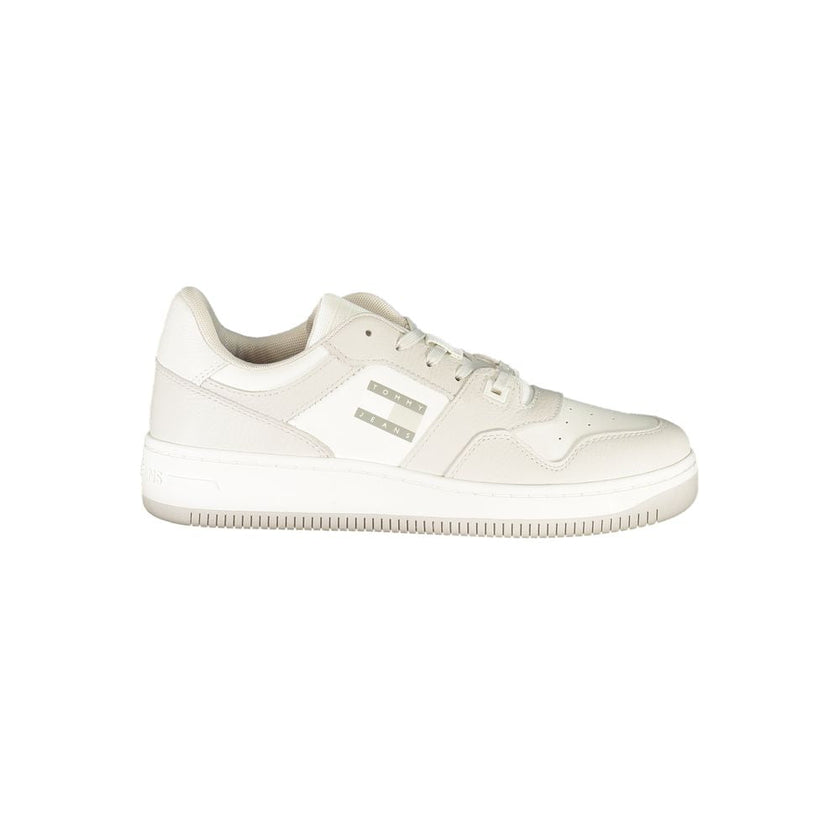 Tommy Hilfiger White Leather Men Sneaker Tommy Hilfiger