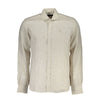 North Sails Beige Linen Men Shirt North Sails