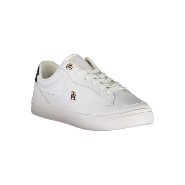 Tommy Hilfiger White Leather Women Sneaker Tommy Hilfiger