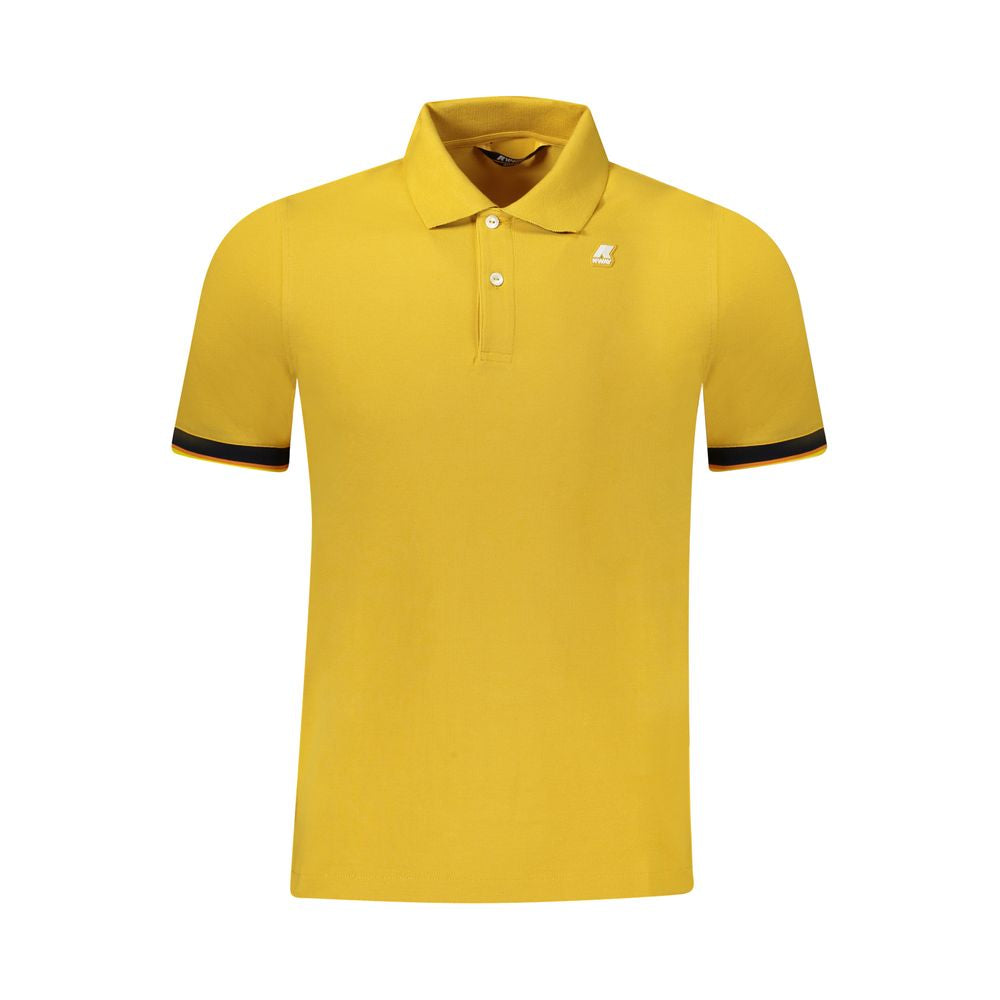 K-WAY Yellow Cotton Men Polo Shirt K-WAY
