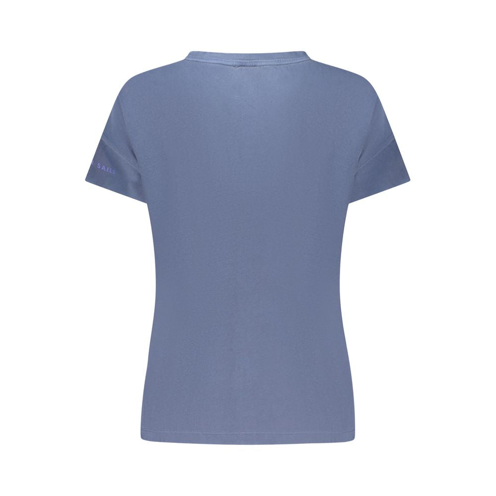 North Sails Blue Cotton Women T-Shirt North Sails