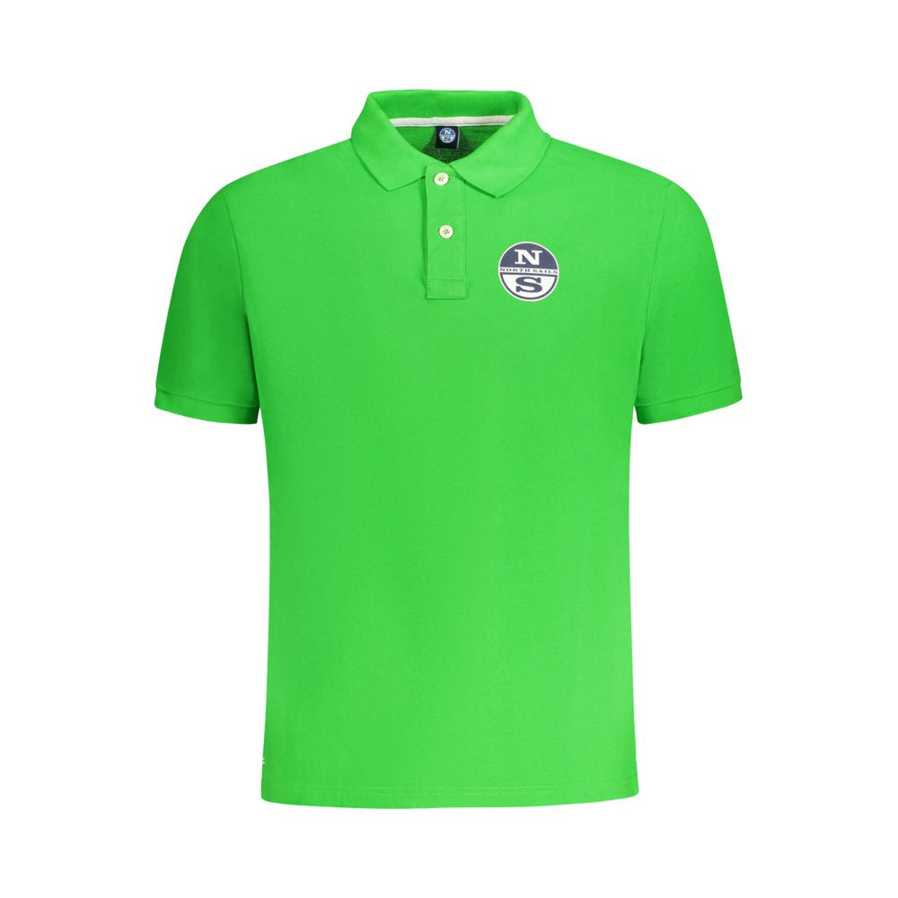 North Sails Green Cotton Men Polo Shirt North Sails