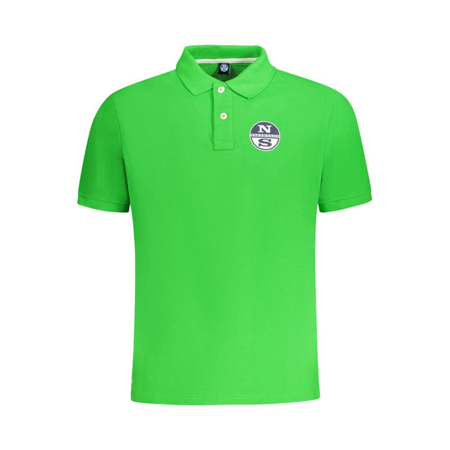 North Sails Green Cotton Men Polo Shirt North Sails