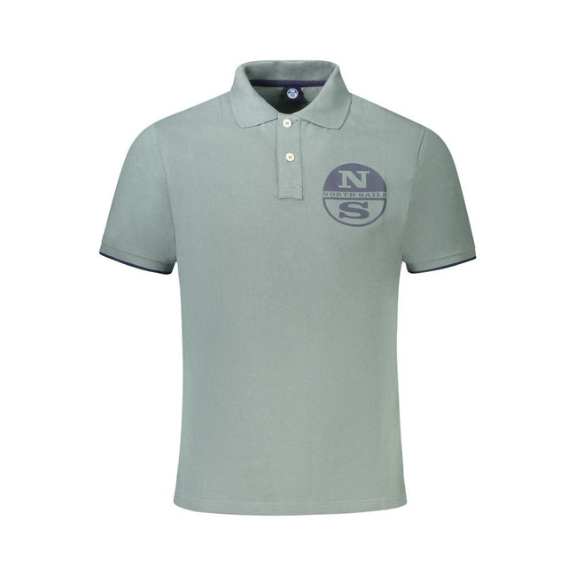 North Sails Green Cotton Men Polo Shirt North Sails