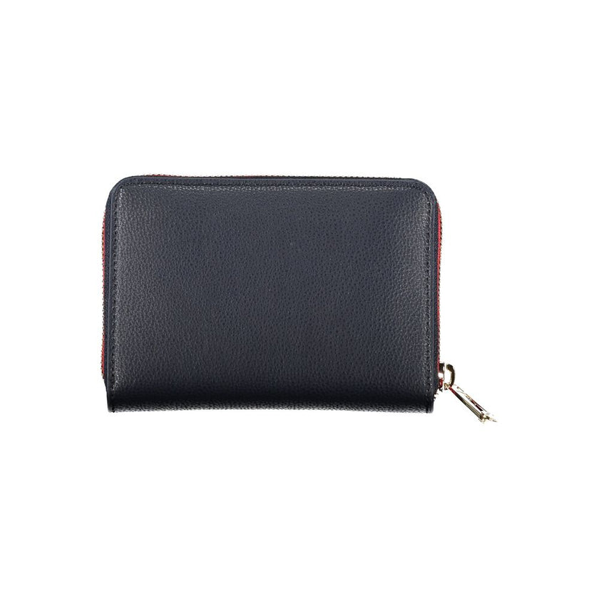 Tommy Hilfiger Sleek Blue Multipurpose Wallet with Zip Closure Tommy Hilfiger