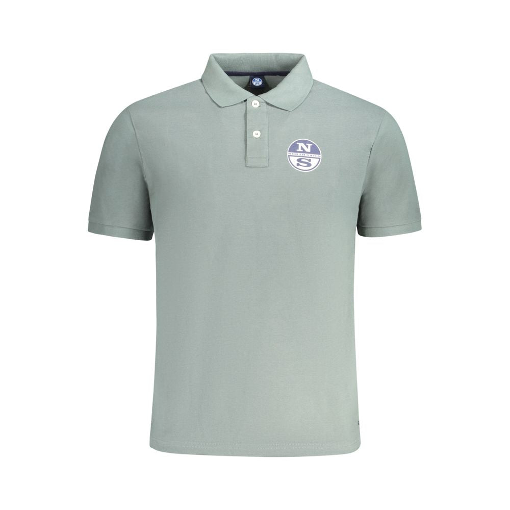 North Sails Green Cotton Men Polo Shirt North Sails