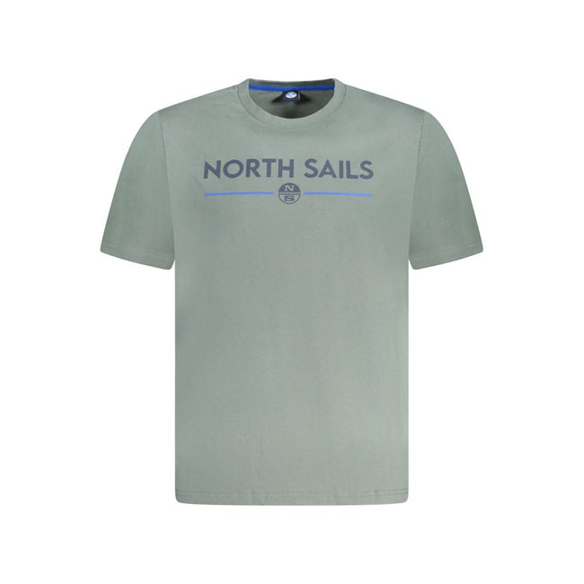North Sails Green Cotton Men T-Shirt North Sails