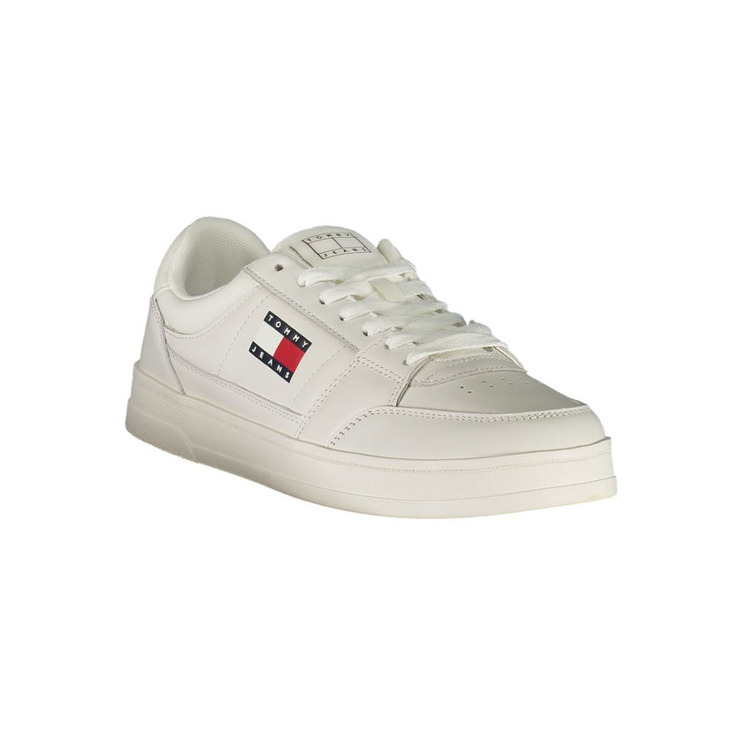 Tommy Hilfiger White Leather Men Sneaker Tommy Hilfiger