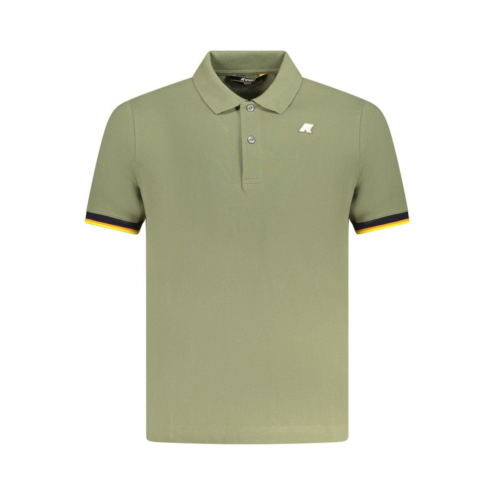 K-WAY Green Cotton Polo Shirt K-WAY