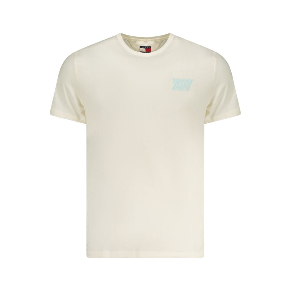 Tommy Hilfiger Beige Cotton Men T-Shirt Tommy Hilfiger