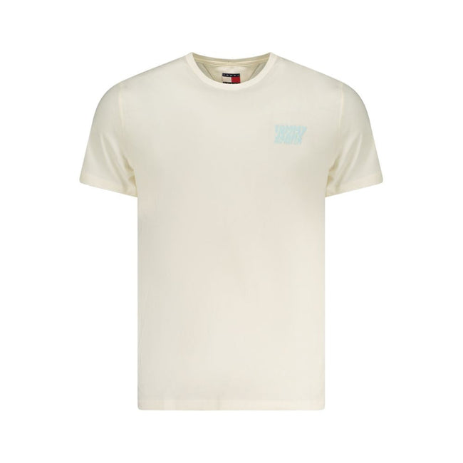 Tommy Hilfiger Beige Cotton Men T-Shirt Tommy Hilfiger