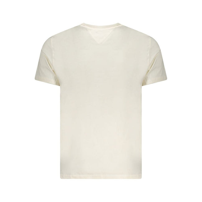 Tommy Hilfiger Beige Cotton Men T-Shirt Tommy Hilfiger