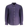 North Sails Blue Linen Men Shirt North Sails