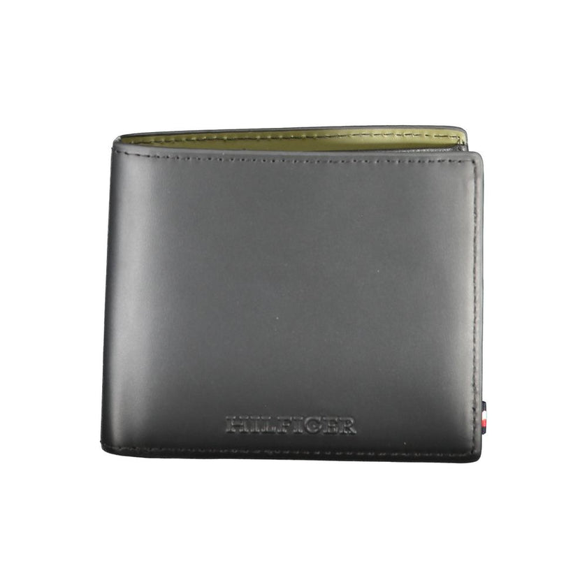 Tommy Hilfiger Black Leather Men Wallet Tommy Hilfiger