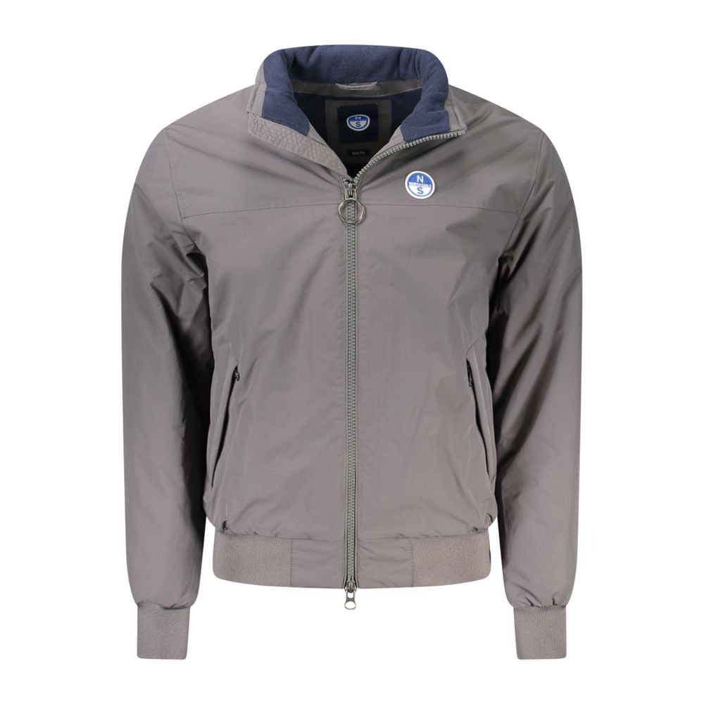 North Sails Gray Polyamide Men Jacket North Sails