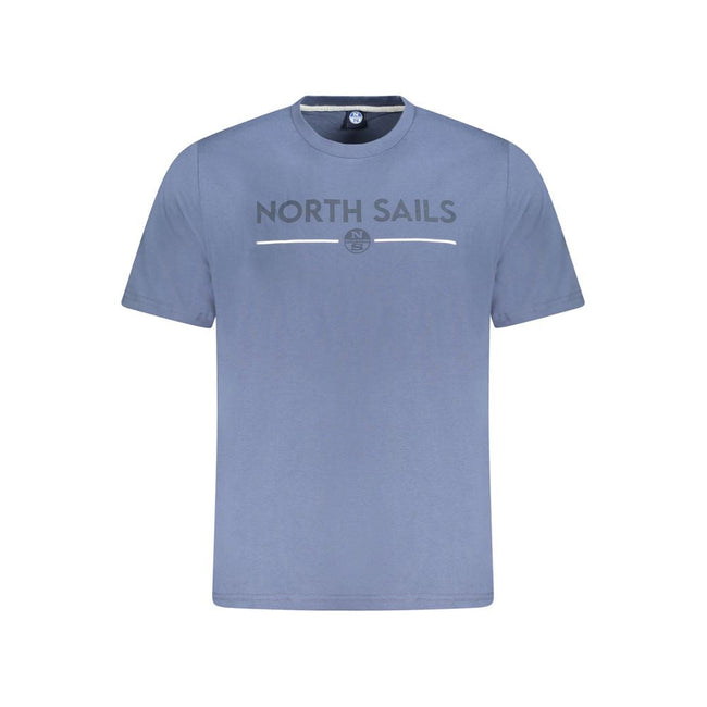 North Sails Blue Cotton Men T-Shirt North Sails