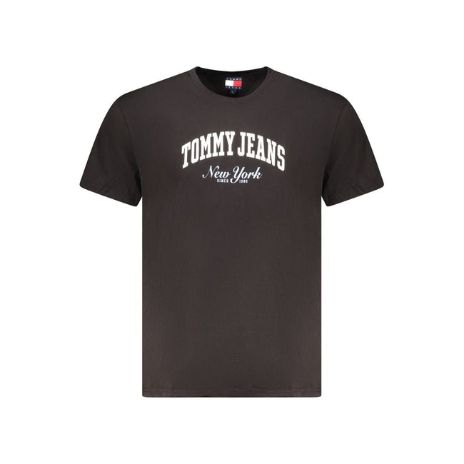Tommy Hilfiger Black Cotton Men T-Shirt Tommy Hilfiger