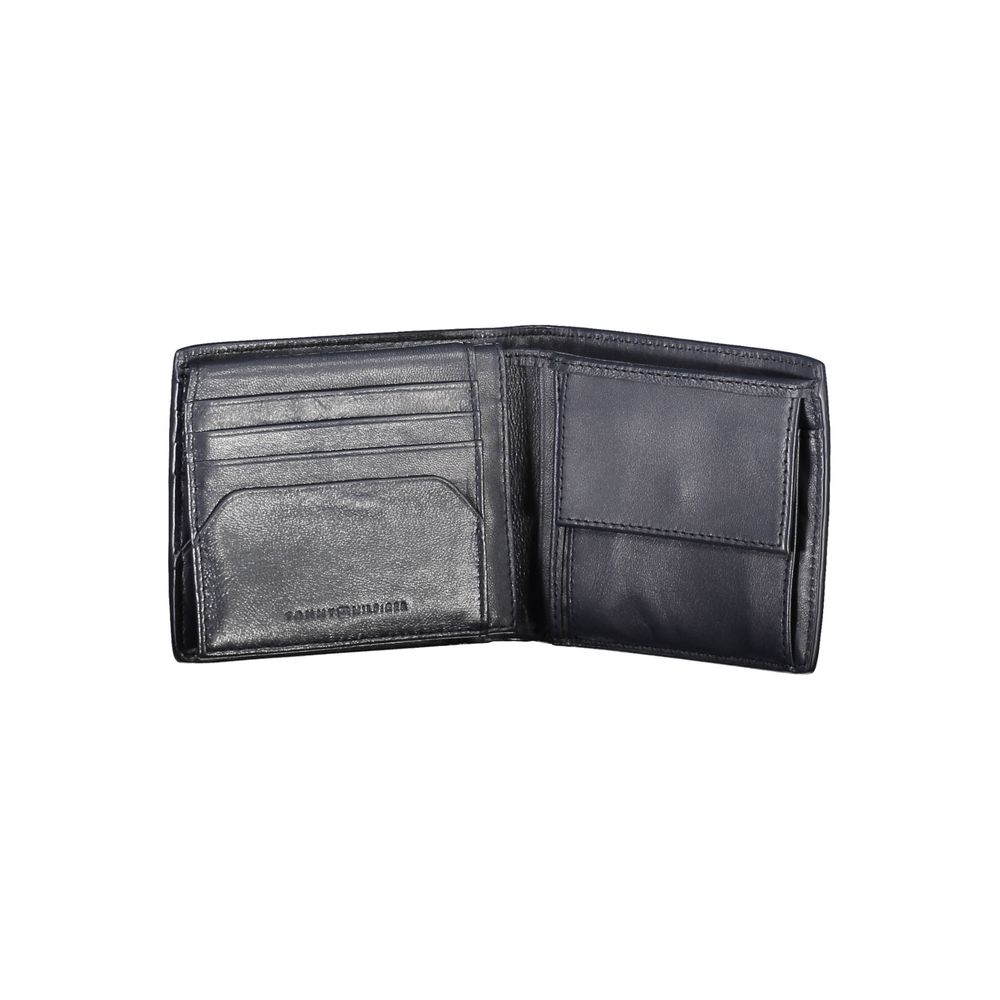 Tommy Hilfiger Blue Leather Men Wallet Tommy Hilfiger