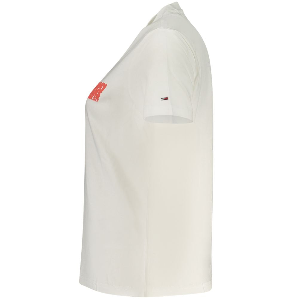 Tommy Hilfiger Beige Cotton Women T-Shirt Tommy Hilfiger