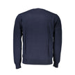 Harmont & Blaine V-Neck Embroidered Blue Sweater Harmont & Blaine