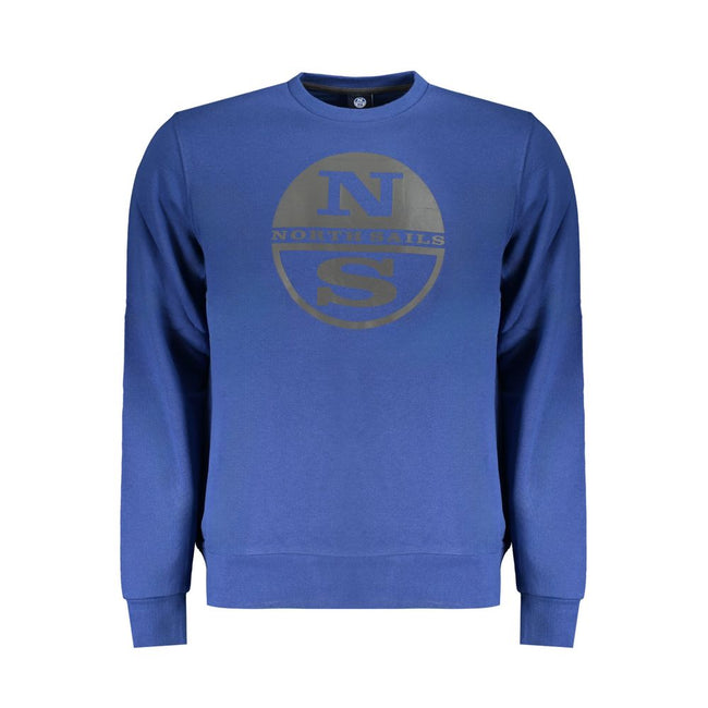 North Sails Blue Cotton Men Sweater North Sails